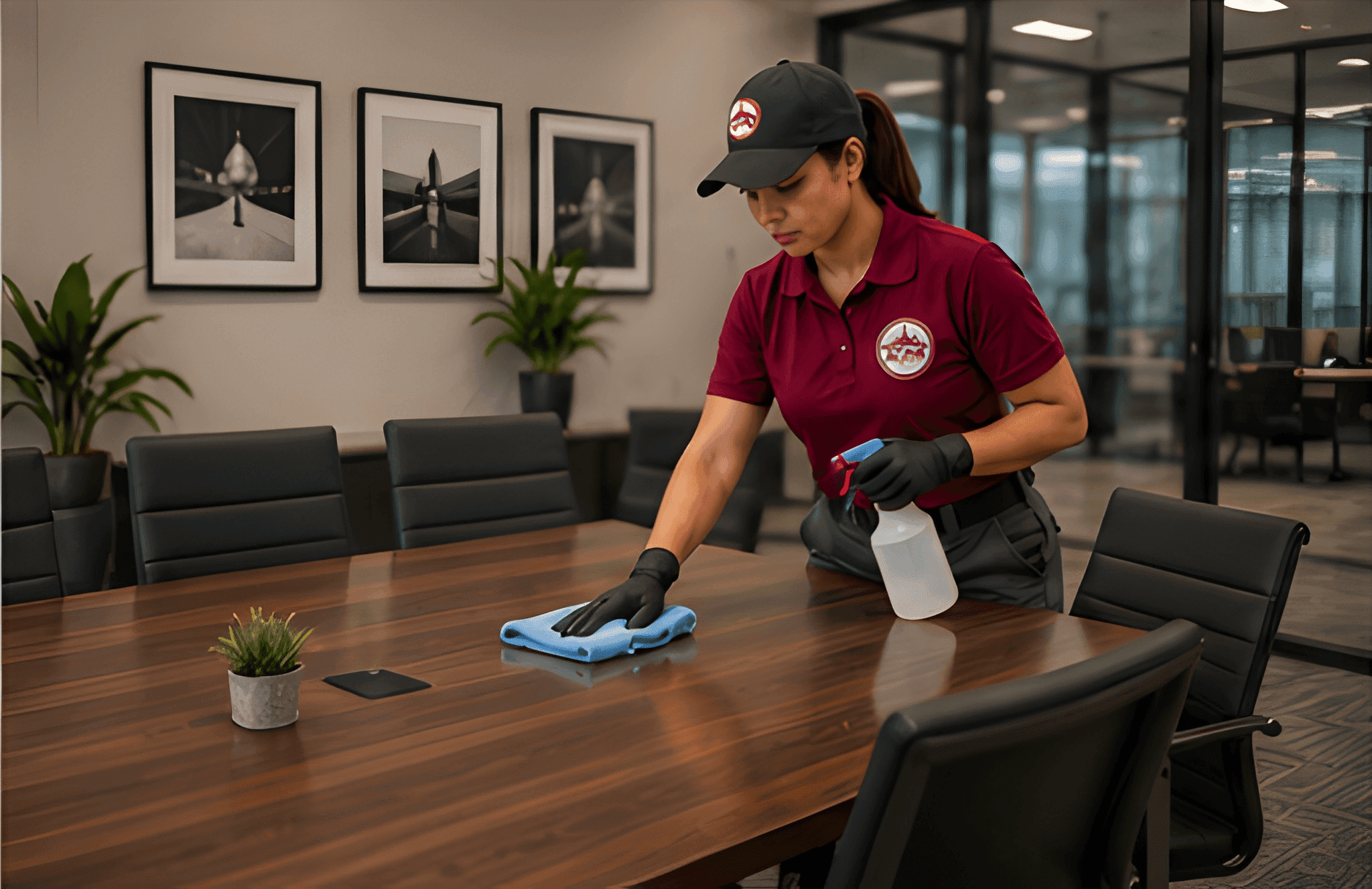 JCMS Cleaning Solutions cleaner mopping a kitchen floor